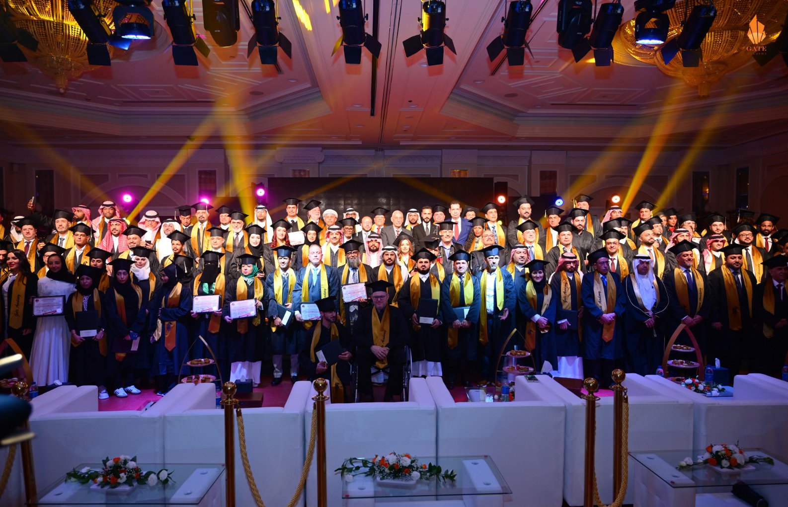  Gulf graduates celebrating at the 2 graduation ceremony025 Dubai 